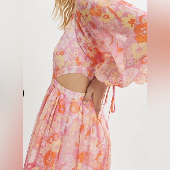 Maje Riso Floral Maxi Dress Size 40 (10 US) - Picture 3 of 12